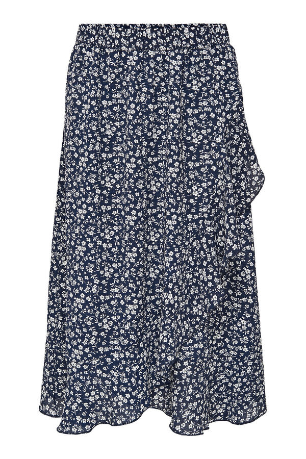 Only Flounced midi skirt  blue
