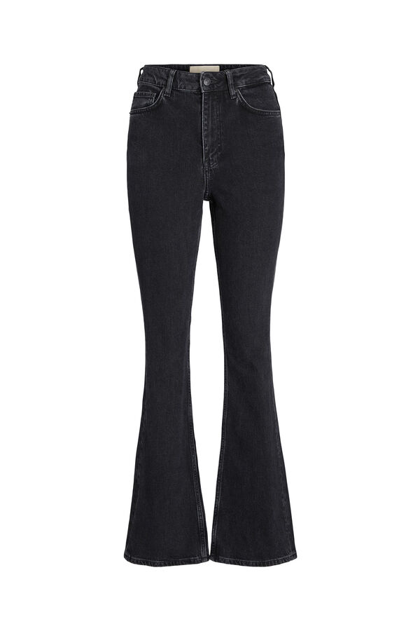 Springfield Jeans bootcut pretas de corte alto preto