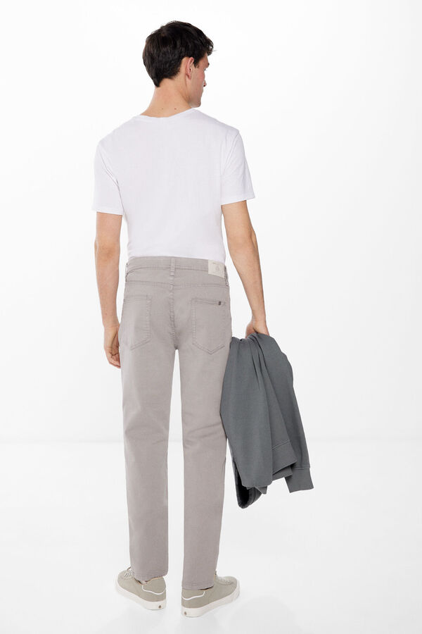 Springfield Pantalón 5 bolsillos color slim lavado gris oscuro