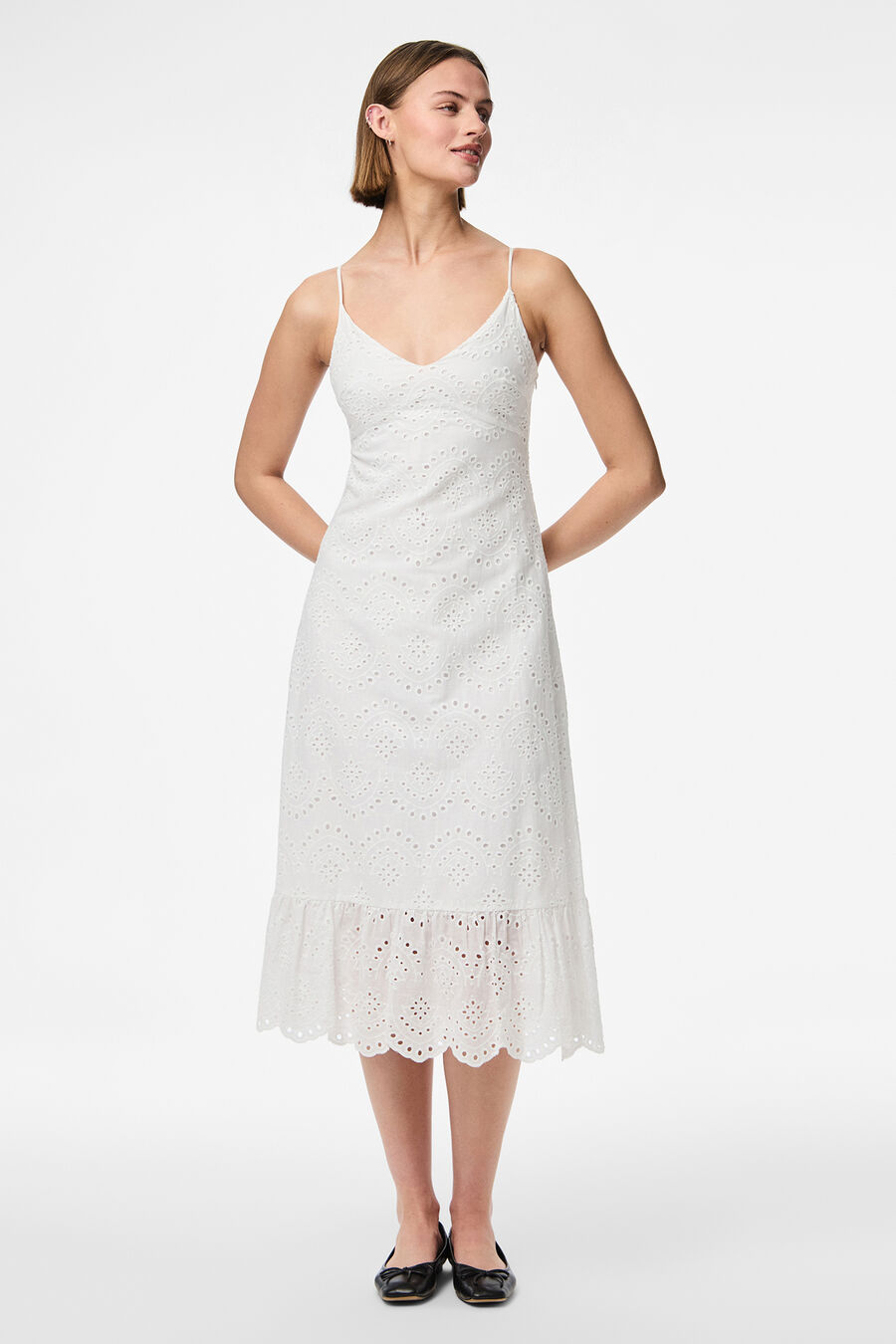 Vestido midi de tirantes