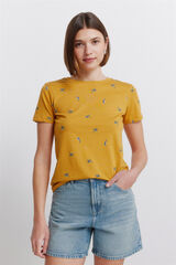 Springfield Printed short sleeve T-shirt nude