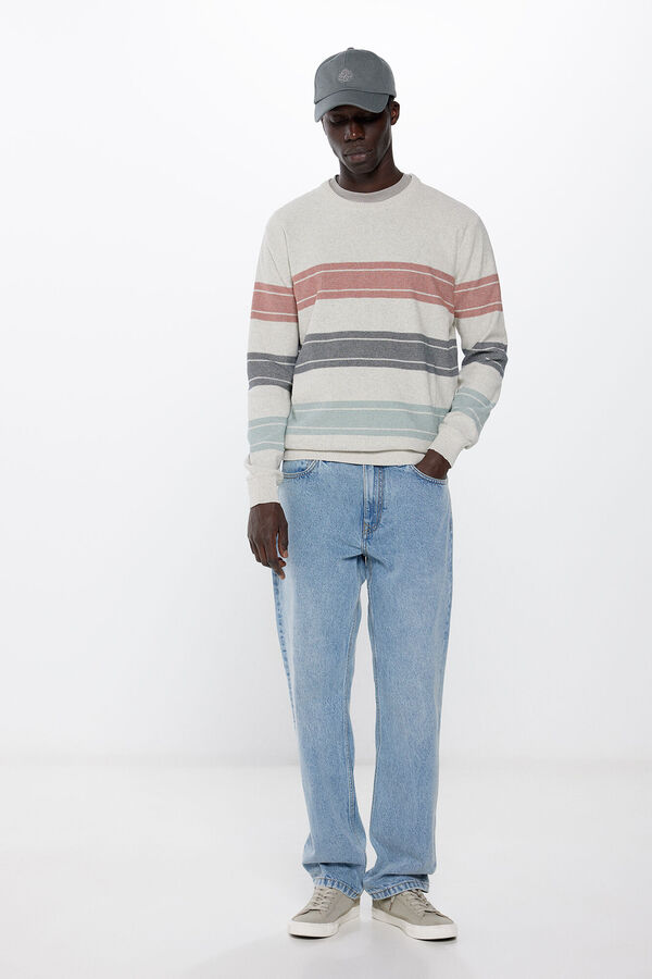 Springfield Coloured striped jumper grey