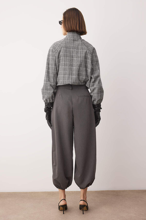 Trendyol Pantalones bombachos flu&iacute;dos gris