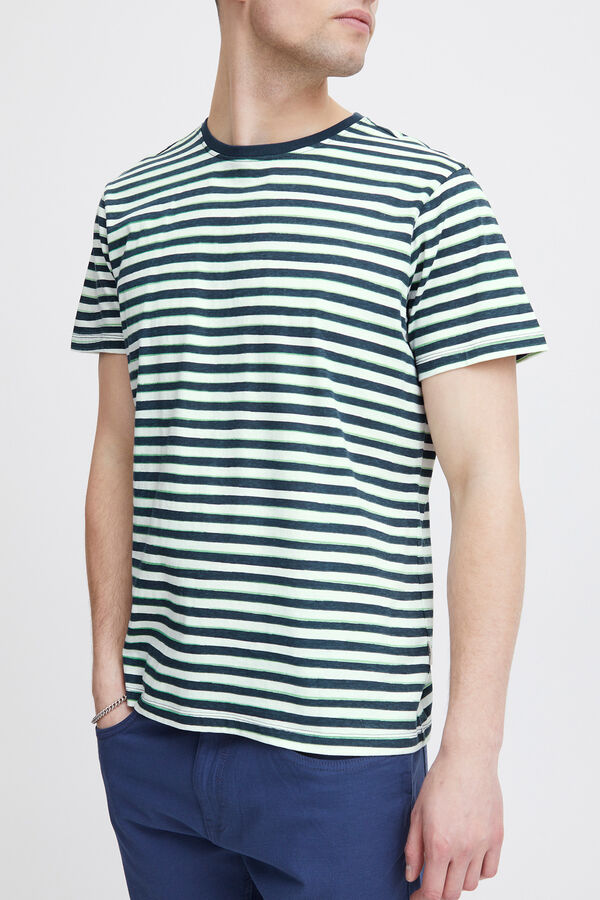 Springfield Striped short-sleeved T-shirt mornarskoplava