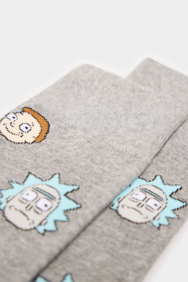 Springfield Rick & Morty socks gray