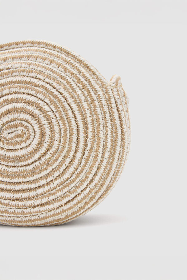 Inside Bolso redondo cuerda yute beige