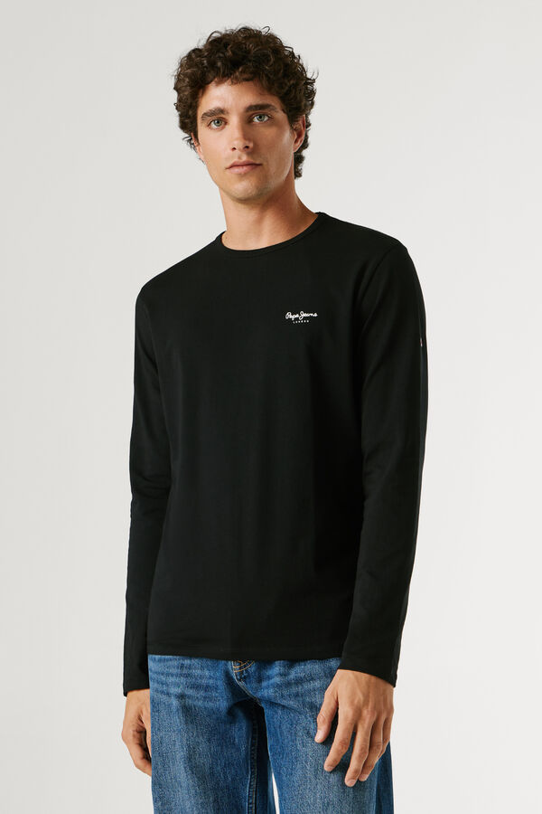 Pepe Jeans Fitted long sleeve T-shirt black
