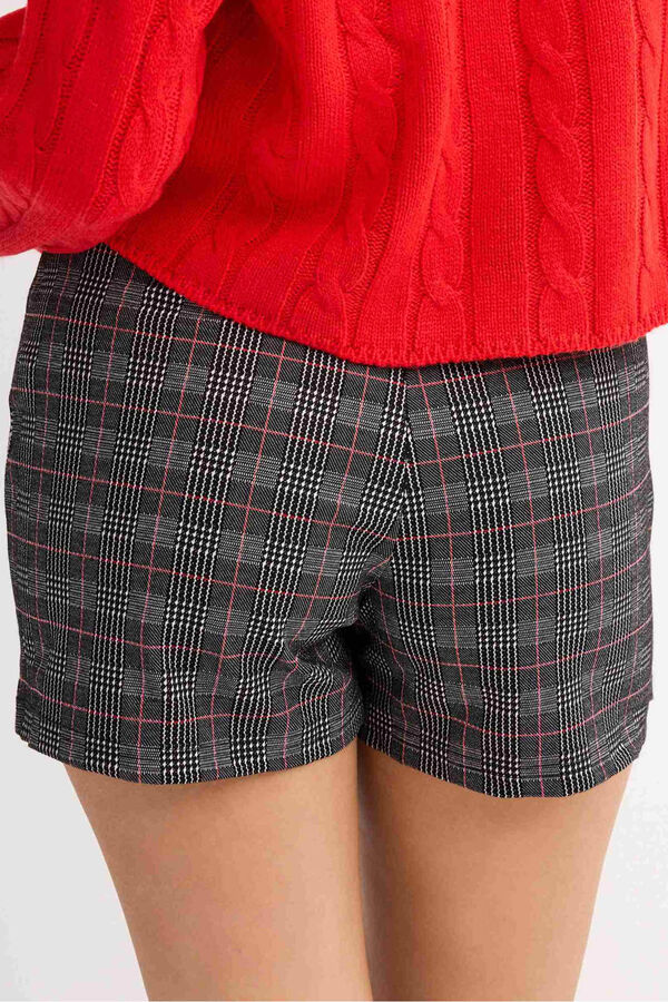 Inside Skort Jacquard Botones negro