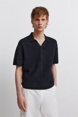 Springfield Fantasy structure polo shirt blue