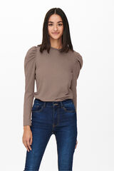 JDY Camiseta manga larga tostado