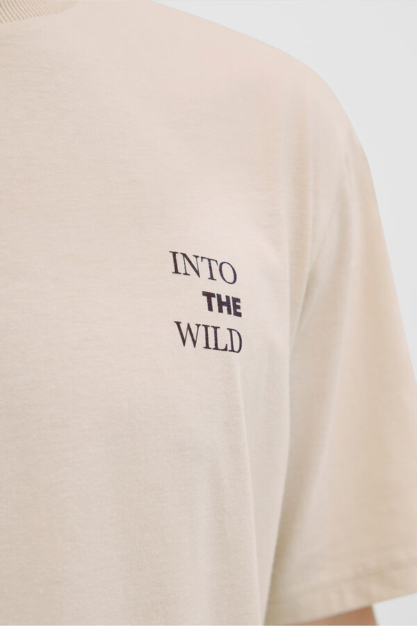 JJ REBEL T-Shirt mit R&uuml;ckenprint Grau