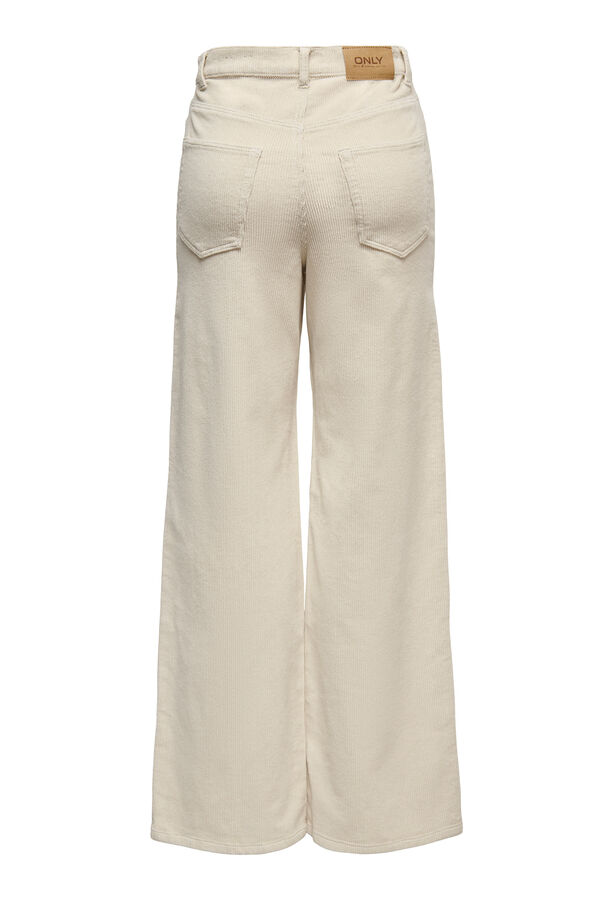 Only Pantal&oacute;n de pana wide leg beige