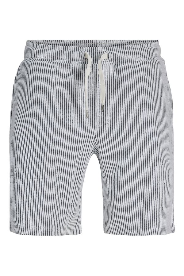 Jack & Jones Relaxed fleece Bermuda shorts white