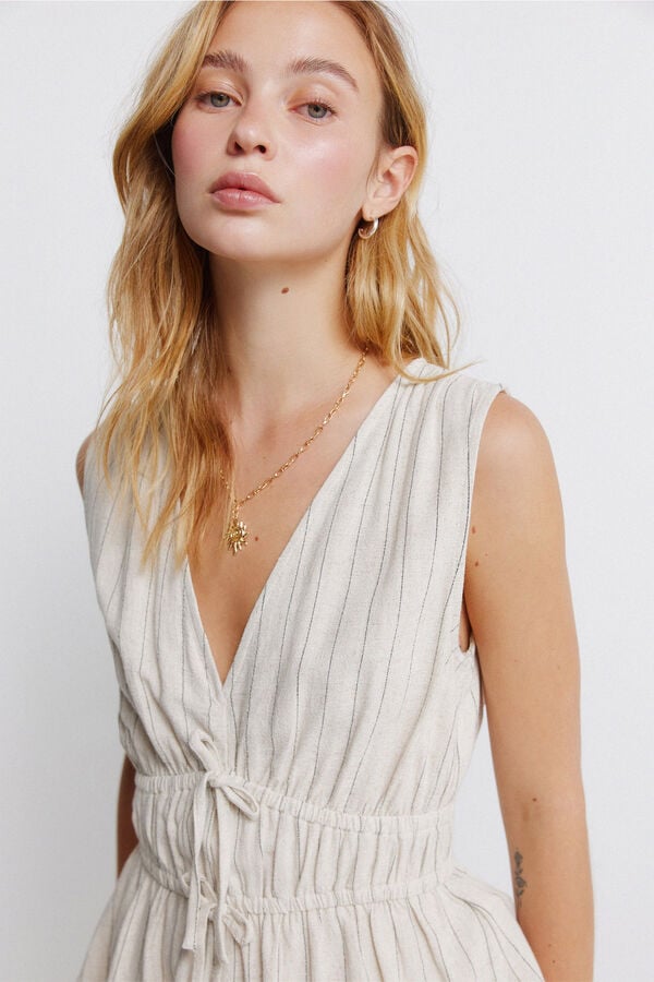 Springfield Tie-front elasticated top nude