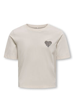 Only Girls T-shirt com cora&ccedil;&atilde;o para menina