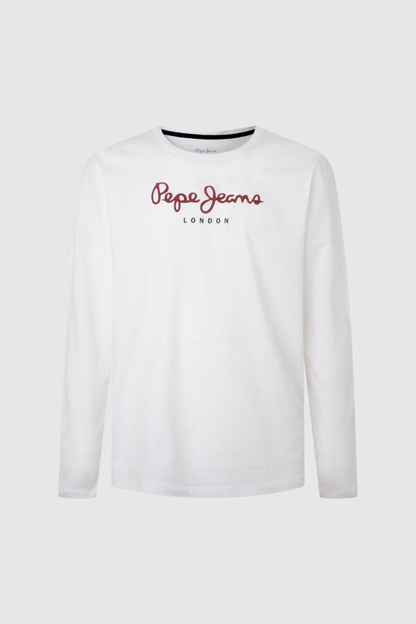 Pepe Jeans Long sleeve logo T-shirt white