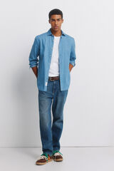 Springfield Overdyed regular fit jeans blue
