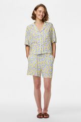 Pieces Short fluido estampado blanco