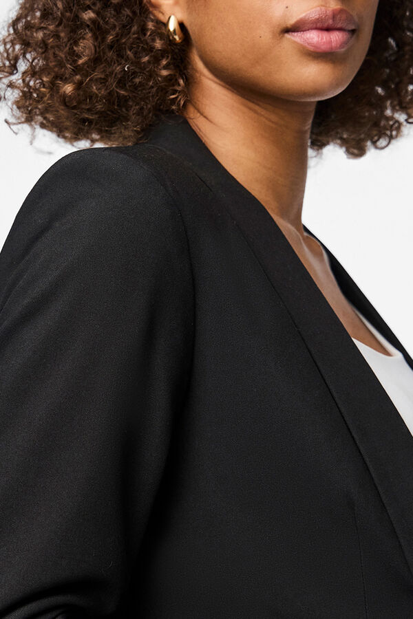 Pieces Blazer con mangas 3/4 negro