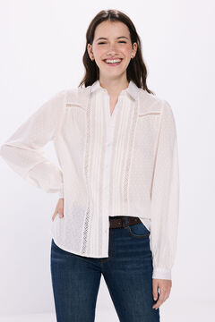 Springfield Lace front blouse white