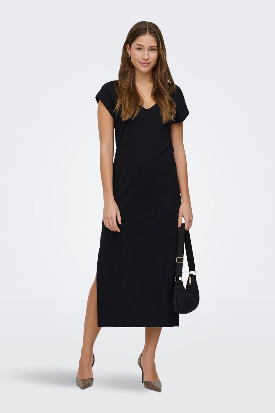 Vestido midi aberturas