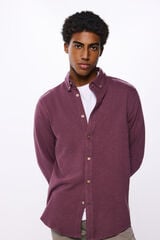 Springfield Rustic jersey-knit shirt deep red