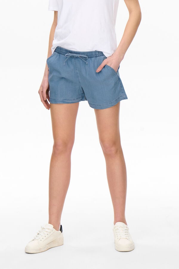 Only Short vaquero fluido azul