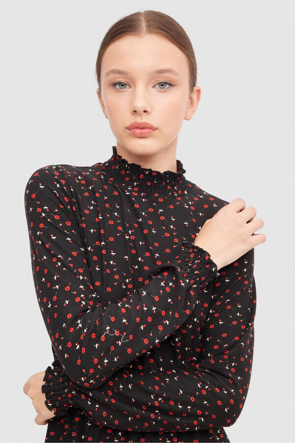 Inside Floral Print Dress black