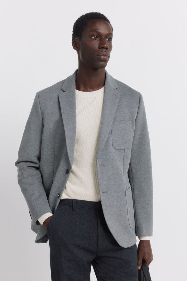 Springfield Birdseye blazer grey