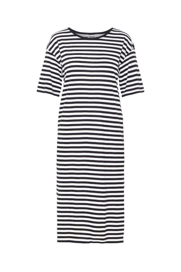 Noisy May Short sleeve T-shirt style midi dress black