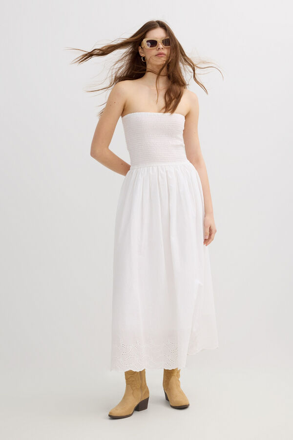 Inside Vestido maxi bandeau blanco