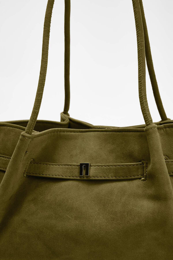 Trendyol Bolso shopper de ante verde