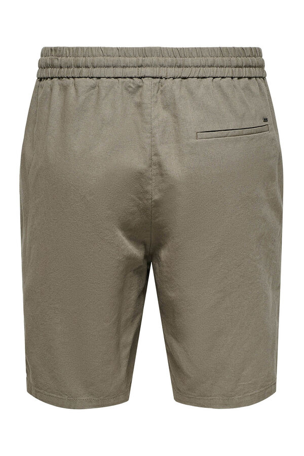 Only & Sons Bermuda de lino beige