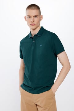 Springfield Polo majica od pikea slim kroja s kontrastima zelena