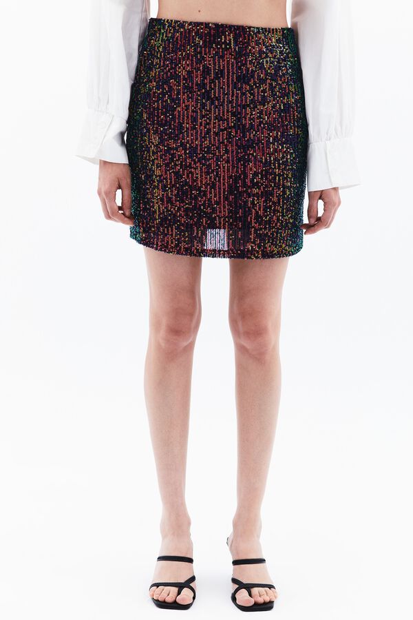 Oxxo Sequin mini skirt black