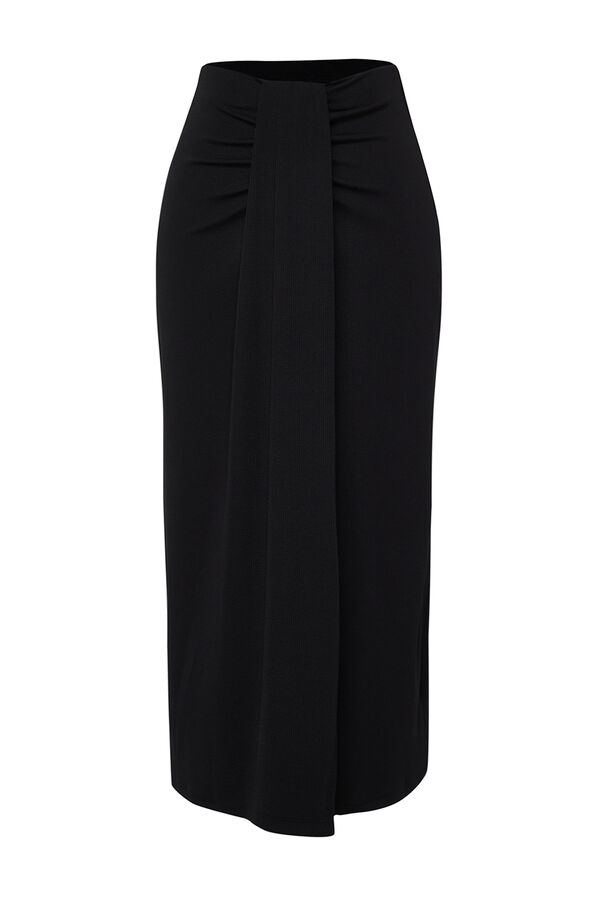 Trendyol Maxi skirt with slit black