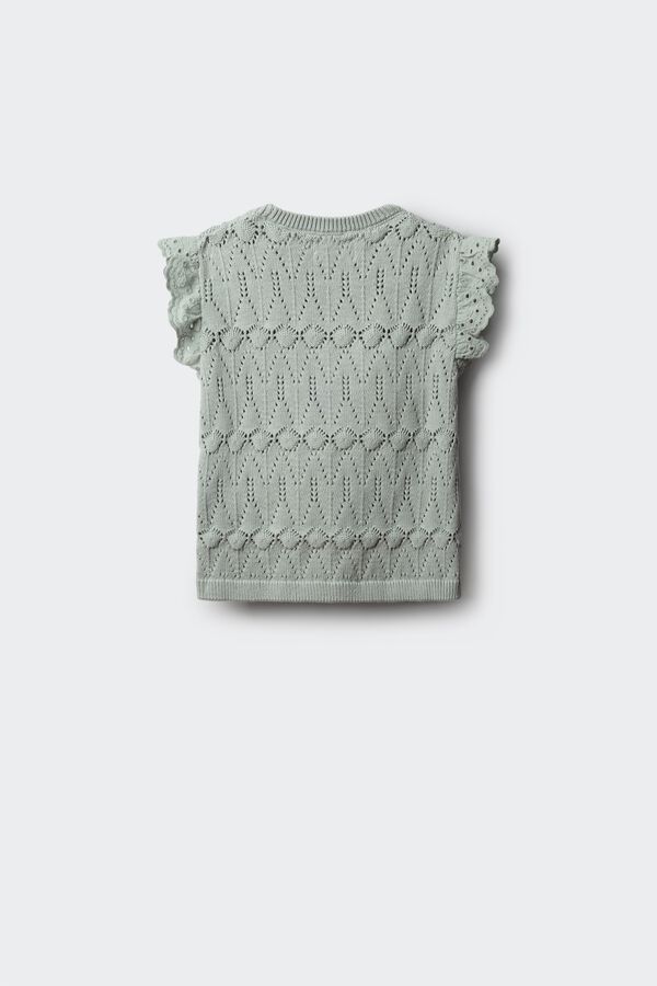 Springfield Kids Pleteni top sa karnerima za devojčice Zelena