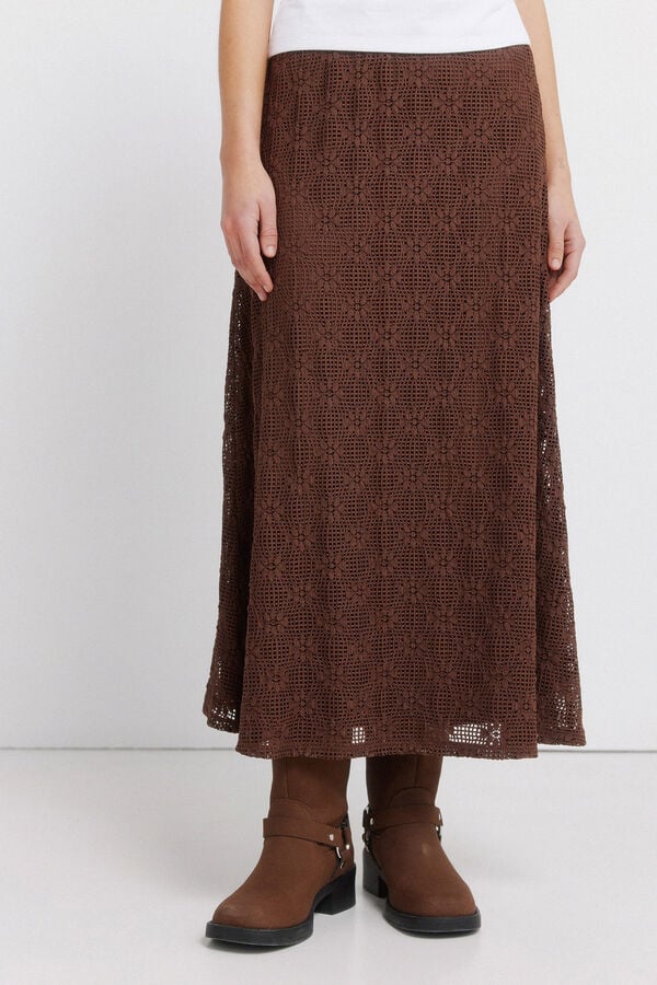 Springfield Midi structured skirt nude