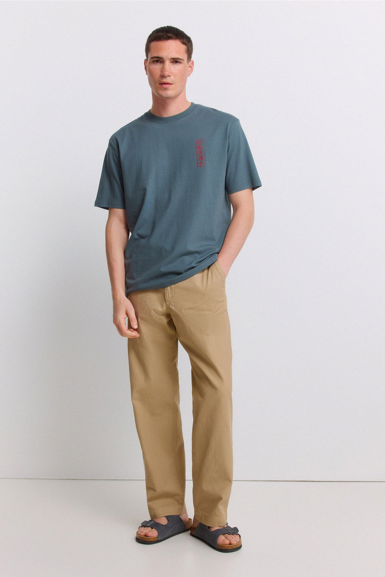 Springfield Linen straight fit trousers