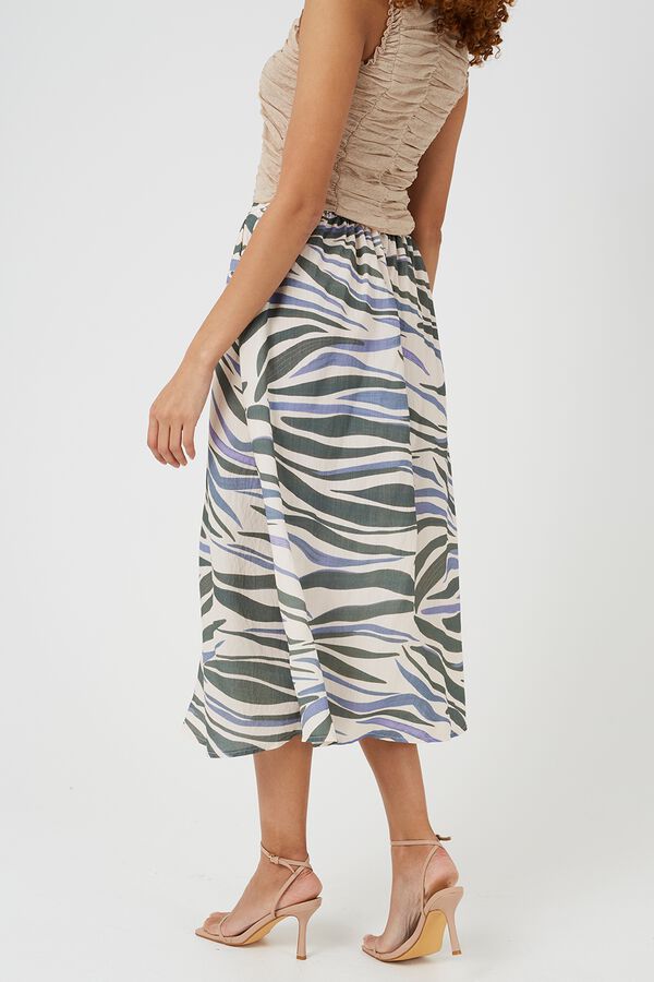 Brave Soul Printed long skirt brown