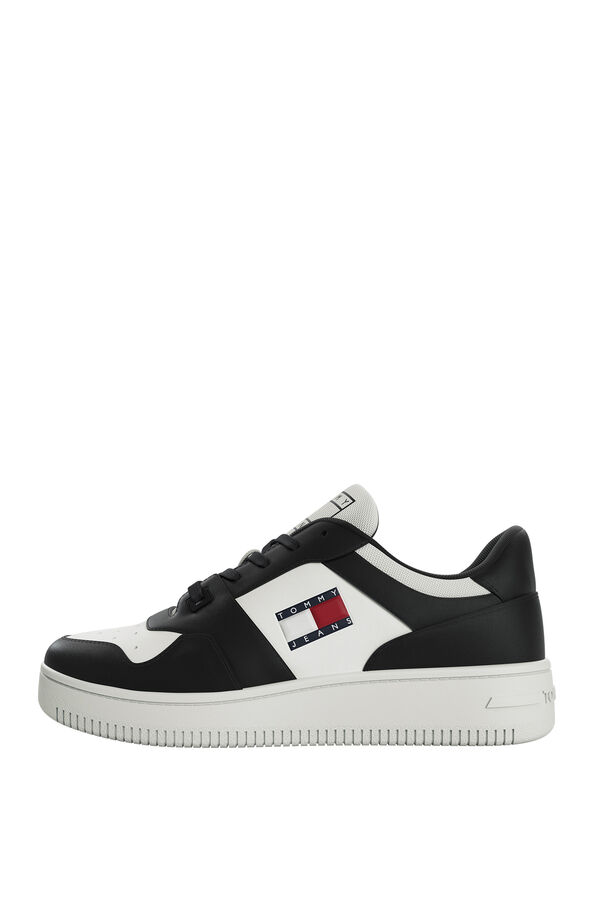 Springfield Men's Tommy Jeans colour block basketball trainer black