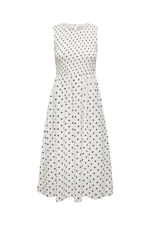 JDY Flared midi dress white