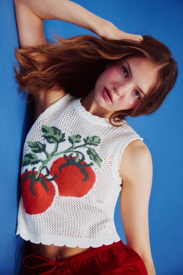 High Spirits Top Peach Caqui escuro