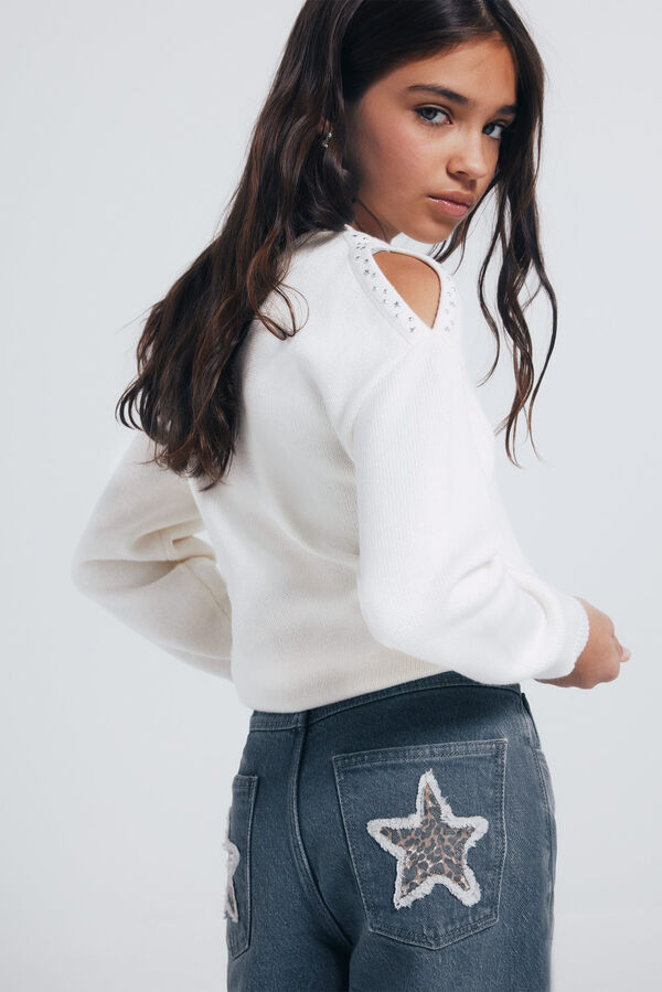 Springfield Kids Farmerke sa zvezdom za devojčice Siva