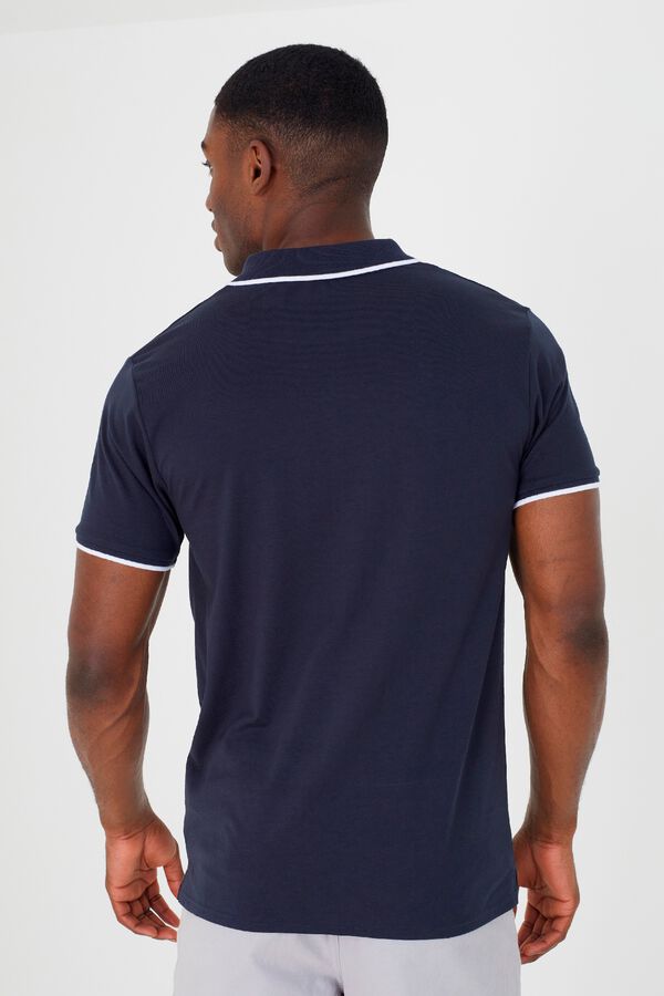 Brave Soul Polo con color en contraste azul