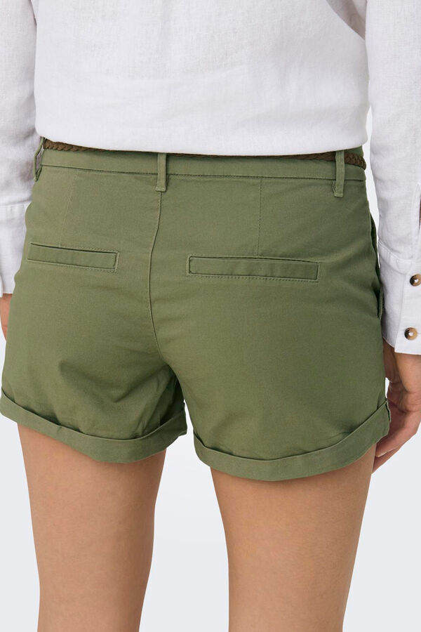 Springfield Chino shorts with belt zelena