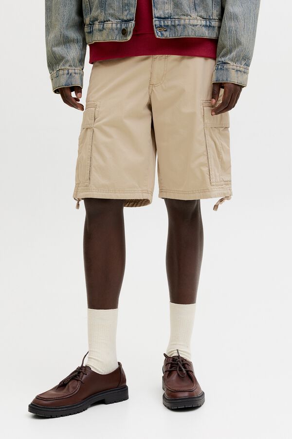 Jack & Jones Relaxed fit cargo Bermuda shorts grey