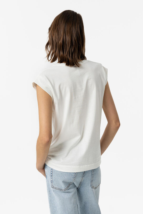 Springfield T-shirt Texto Frontal com Relevo branco
