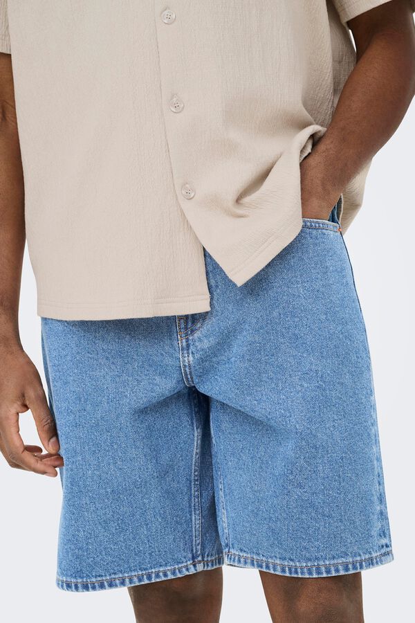 Only & Sons Denim Bermuda shorts blue