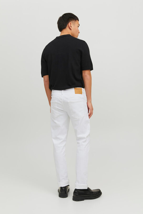 Springfield Slim-Fit-Jeans blanco